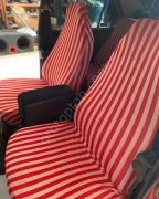 Kırmızı Beyaz Servis Kılıfı Ön Arka Takım