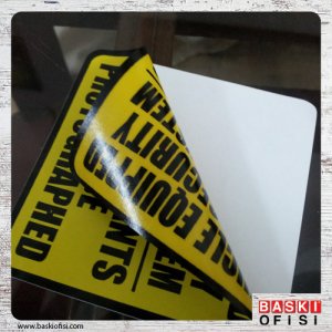 Çift yüz baskılı sticker etiket