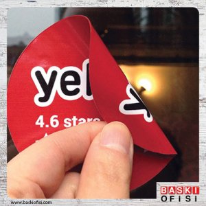 Çift yüz baskılı sticker etiket
