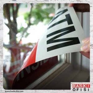 Çift yüz baskılı sticker etiket