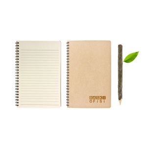 Kraft Sipiralli Logo Baskılı Defter