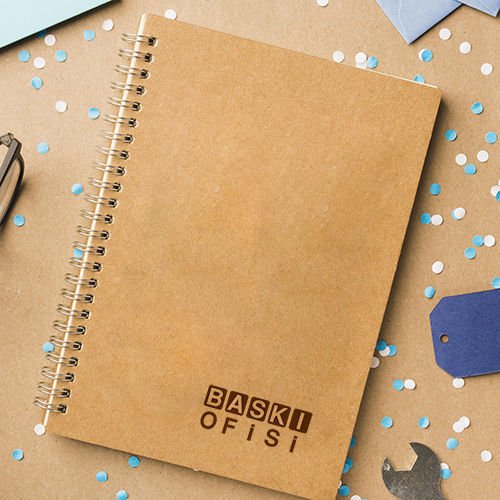 Kraft Sipiralli Logo Baskılı Defter
