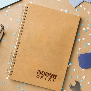 Kraft Sipiralli Logo Baskılı Defter