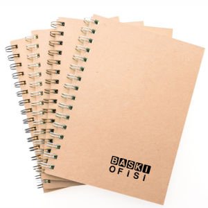 Kraft Sipiralli Logo Baskılı Defter
