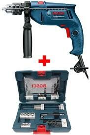 Bosch Gsb 550 Profesyonel Darbeli Matkap + X-Line 41 Parça Delme & Vidalama Seti