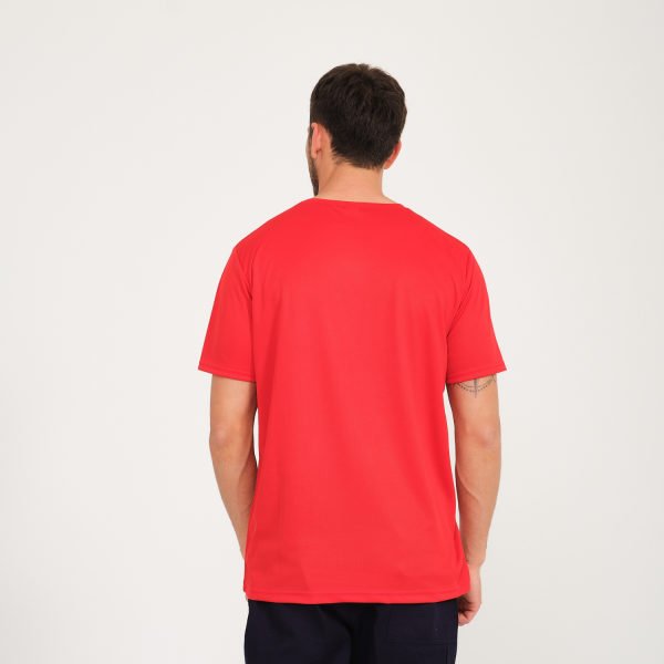 Kırmızı Forma Kappa Kumaş V Yaka İş Tişörtü