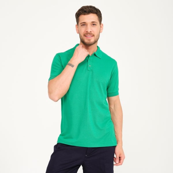Yeşil Polo Yaka İş Tişörtü
