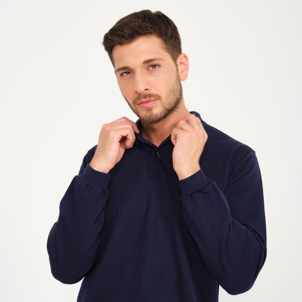 Lacivert İki İplik Sweatshirt