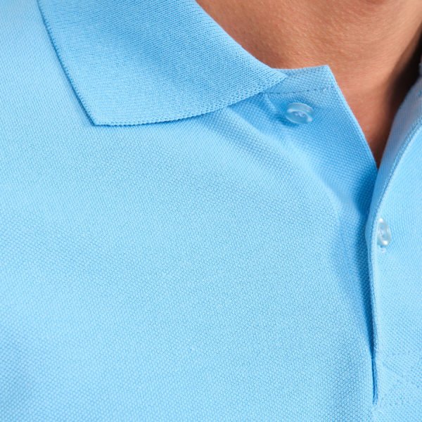 Açık Mavi Penye Lacoste Polo Yaka İş Tişörtü