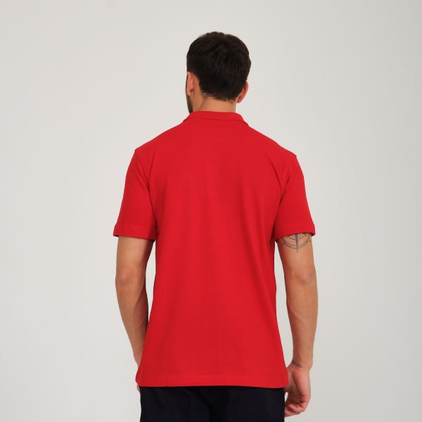 Kırmızı Penye Lacoste Polo Yaka İş Tişörtü