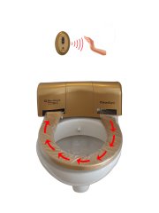 Clean Turn Sensörlü ve Butonlu - Hijyenik Klozet Kapağı (GOLD)