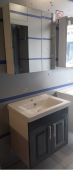 65cm Antrasit Membran Kapaklı Banyo Dolabı