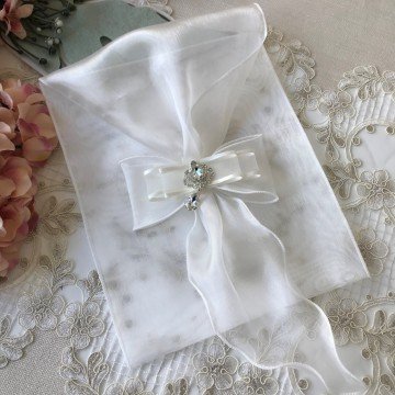Ekru Fiyonklu Kese | 25*35 cm