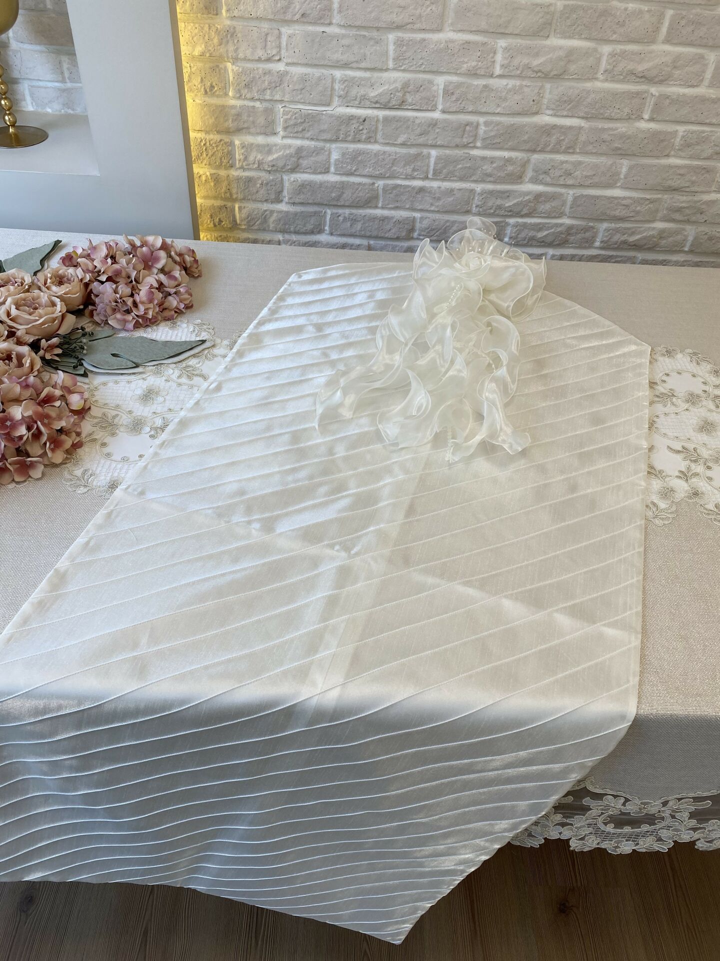 Nervürlü&Buketli Elbise Kılıfı | Ekru