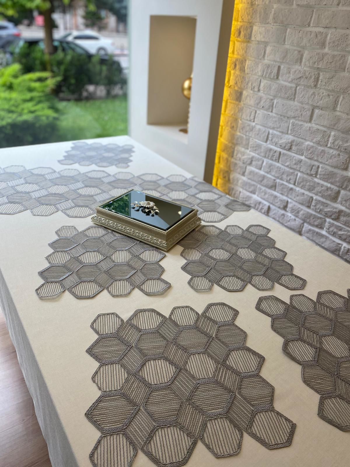 Dantel Servis Takımı | Gri