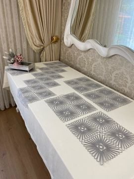 Dantel Servis Takımı | Gri
