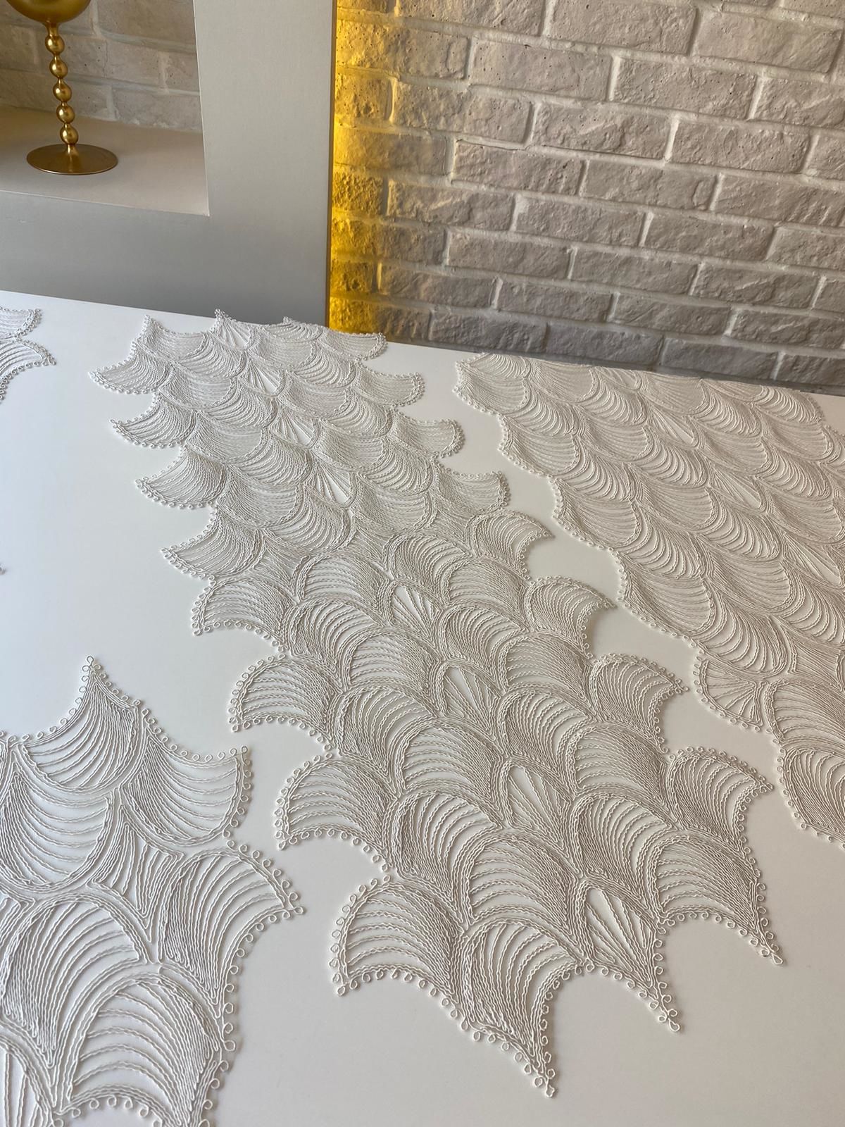 Dantel Salon Takımı | Ekru