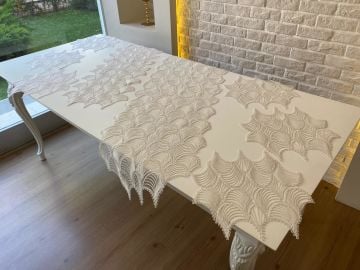 Dantel Salon Takımı | Ekru