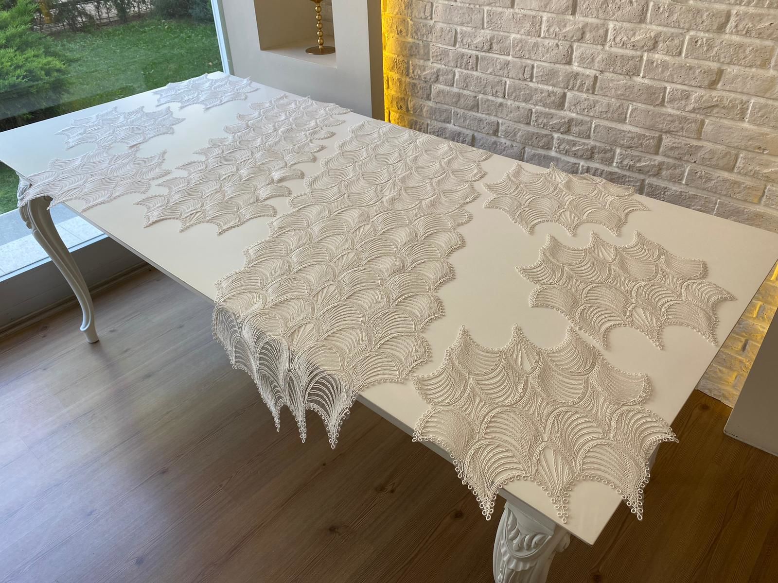 Dantel Salon Takımı | Ekru
