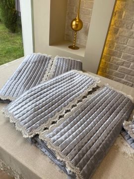 Kapitone Detaylı Yorgan Hurcu | Gri