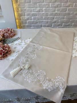 Fransız Dantelli Bohça | Cappuccino