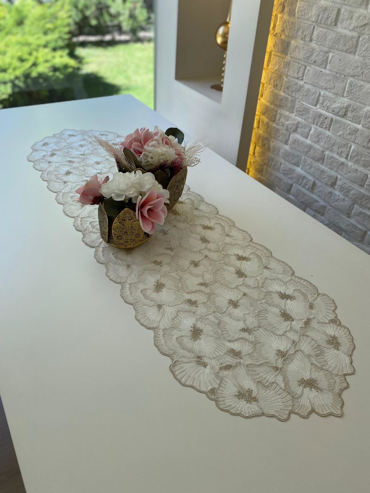 Dantel Salon Takımı | Ekru