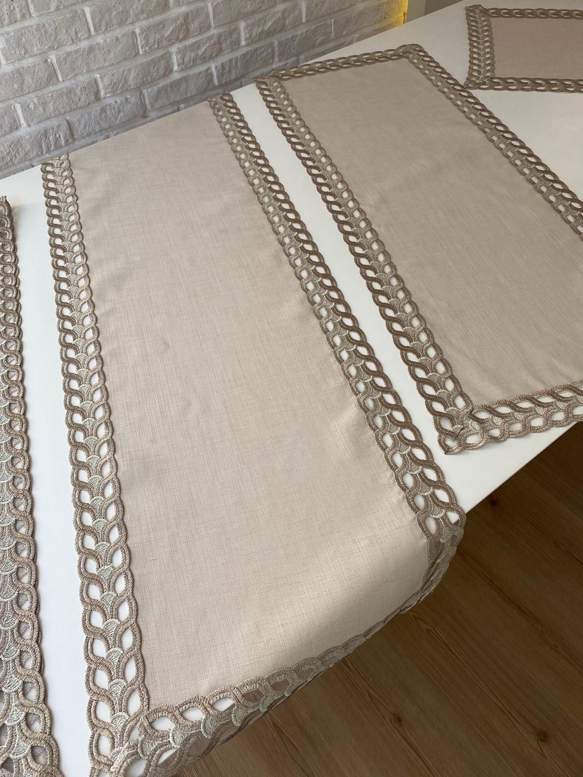 Fransız Dantelli Salon Takımı | CAPPUCİNO