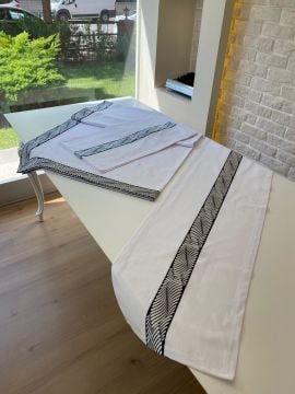 Bordür Detaylı Servis Takımı | Beyaz