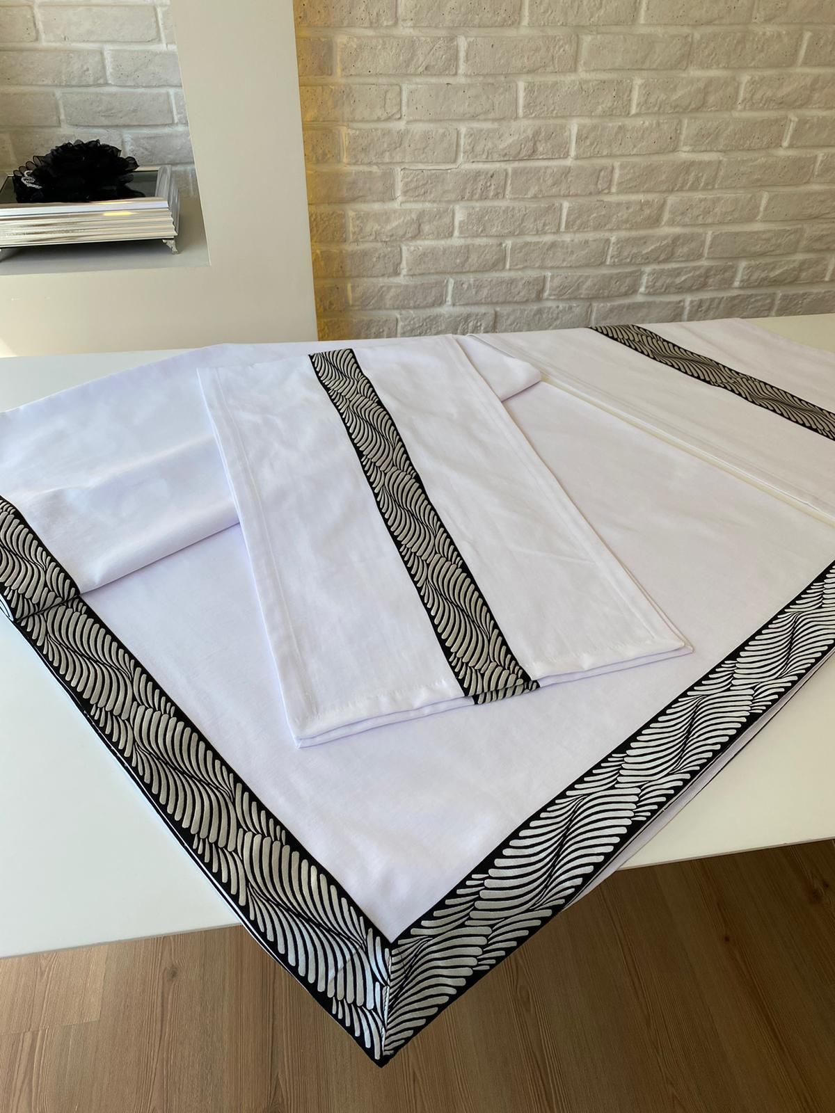Bordür Detaylı Servis Takımı | Beyaz
