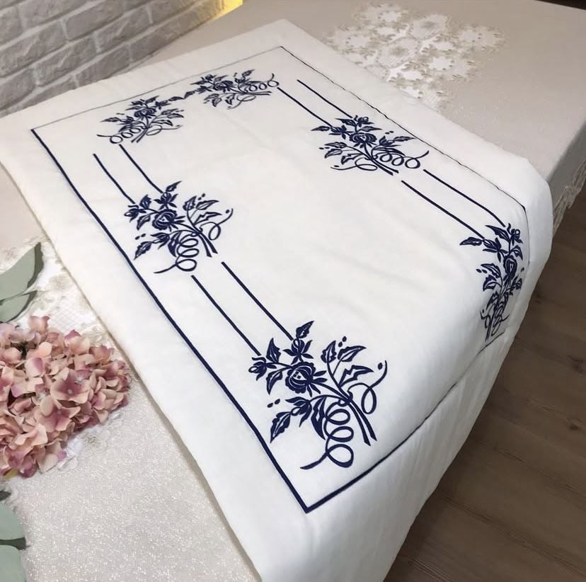 Nakışlı Keten Seccade