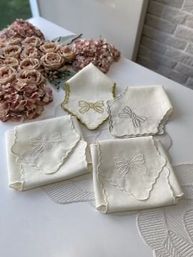 Nakışlı Ekmek Örtüsü | Ekru
