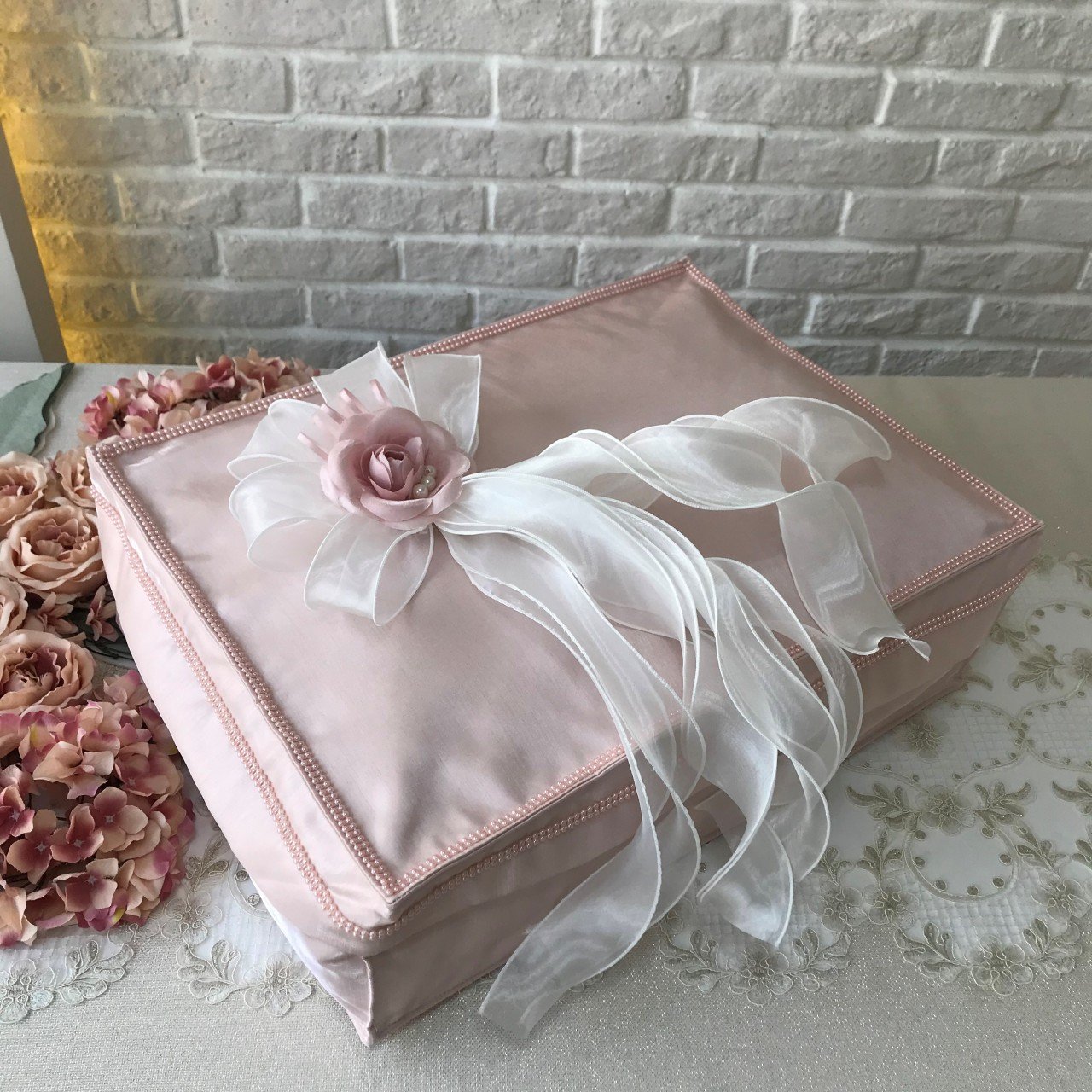 Buket Detaylı Hurç | Pudra