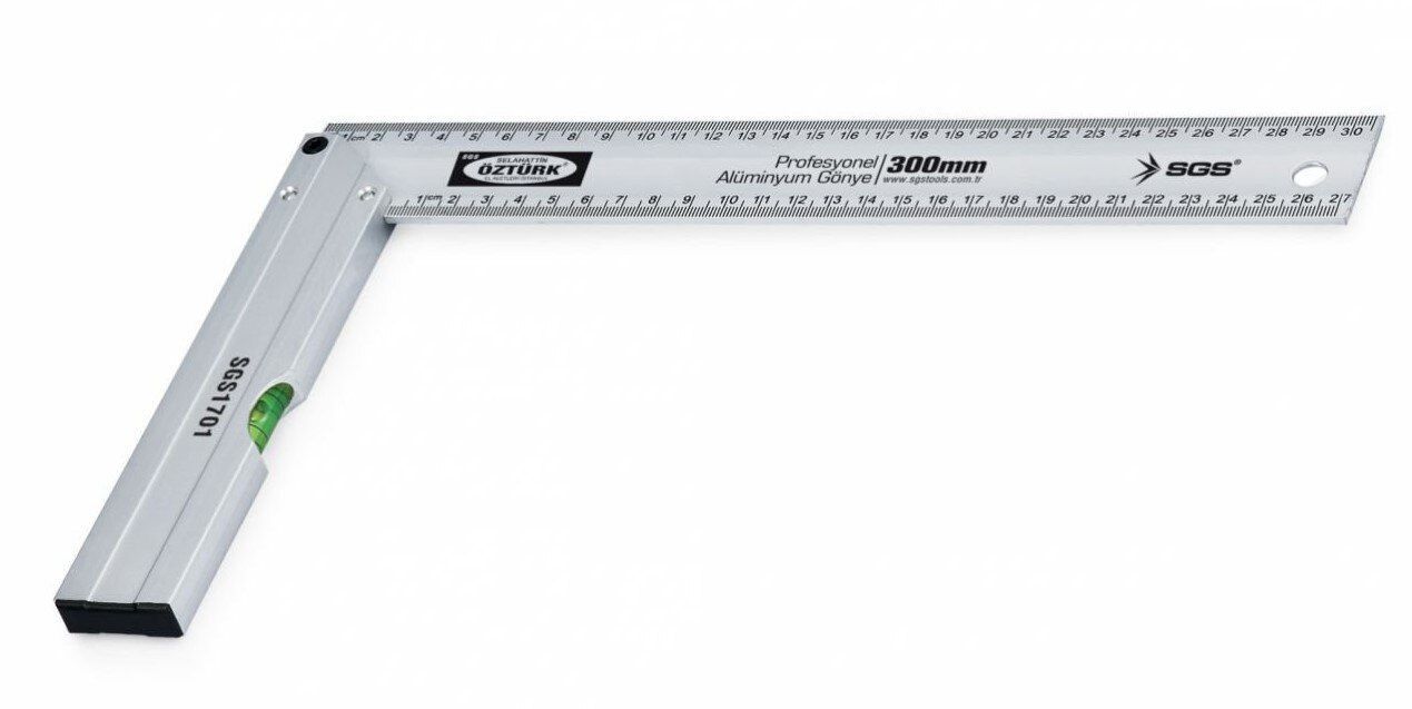 Sgs Alüminyum Gönye 25 Cm Terazili Sgs1700