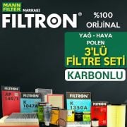 Fiat Linea 1.4 Filtron Filtre Bakım Seti 2007-2012 3Lü Karbonlu 553225167