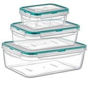 Fresh Box 3'lü Dikdörtgen Saklama Kabı Seti 0.4 + 0.8 + 1.4 L