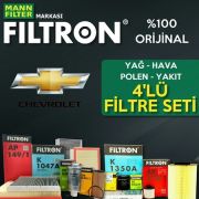 Chevrolet Lacetti 1.6 Mann Filtron Filtre Bakım Seti 2005-2013
