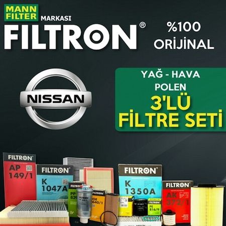 Nissan Qashqai 1.5 Dcı Mann Filtron Filtre Bakım Seti 2007-2013 (495301282)