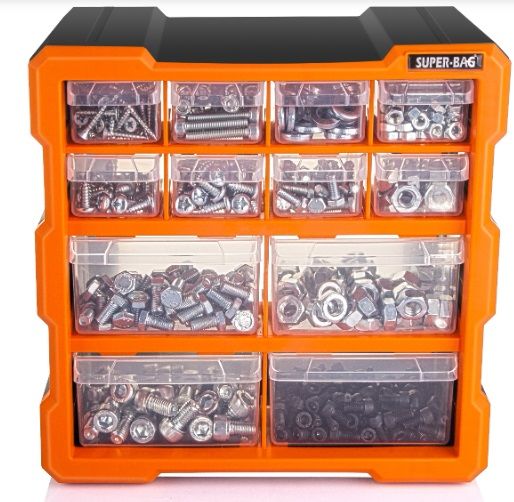 12 li Küçük Monoblok Çekmece Seti  26,2x15,7x26,7 cm
