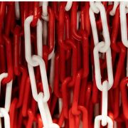 Plastik Zincir Kırmızı Beyaz Plastik Zincir