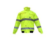 JUNIOR JN1021/P Waterproof Fosforlu Kolu Çıkmalı Polarlı Pilot Mont Sarı M beden