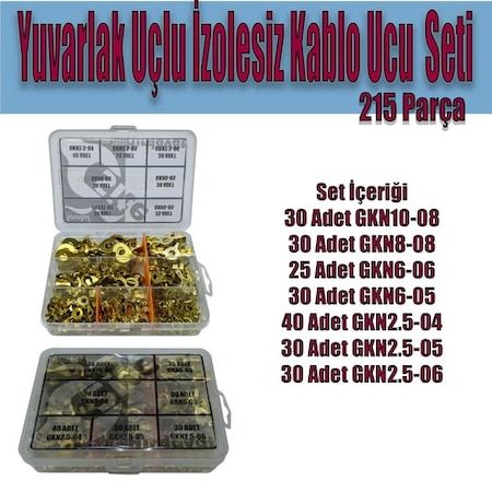 215 Parça Izolesiz Kablo Ucu Seti