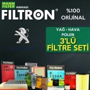 Peugeot 206 1.4 Filtron Filtre Bakım Seti 1998-2009 (505525664)