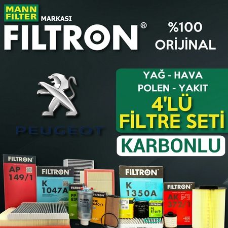 Peugeot Partner 1.9 Dizel Filtron Filtre Bakım Seti 2002-2008 (495585009)