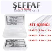 Şeffaf Makaron Seti