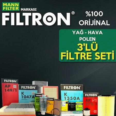 Opel Vectra B 1.6 Filtron Filtre Bakım Seti 1997-2002 3Lü 553227198