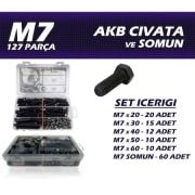 127 Parça M7 Akb Civata Seti