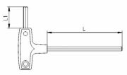 İzeltaş 4920220040 4mm T Tipi Allen Anahtar