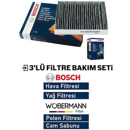 Wöbermann+bosch Seat Leon 1.6 Tdi Filtre Bakım Seti 2013-2019 3k