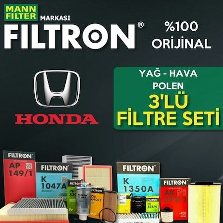 Honda Civic 1.6 Fb7 Mann Filtron Filtre Bakım Seti 2013-2016 (495301303)
