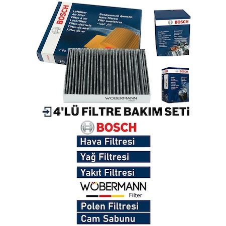Wöbermann+bosch Renault Megane 3 1.6 16v Filtre Bakım Seti 2009-2012 4k